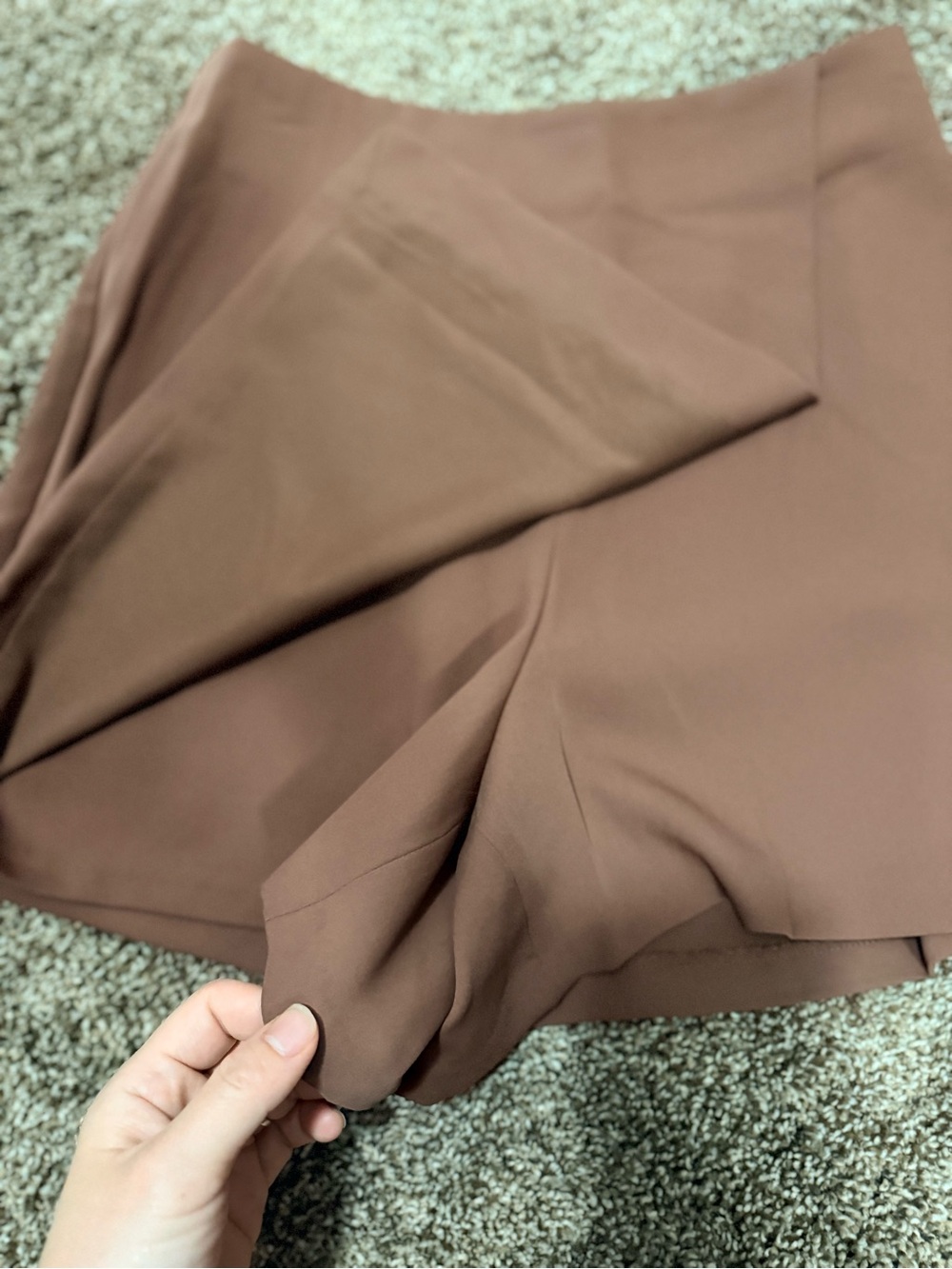 Express Rust-Brown Mini Skort - Picture 2 of 4